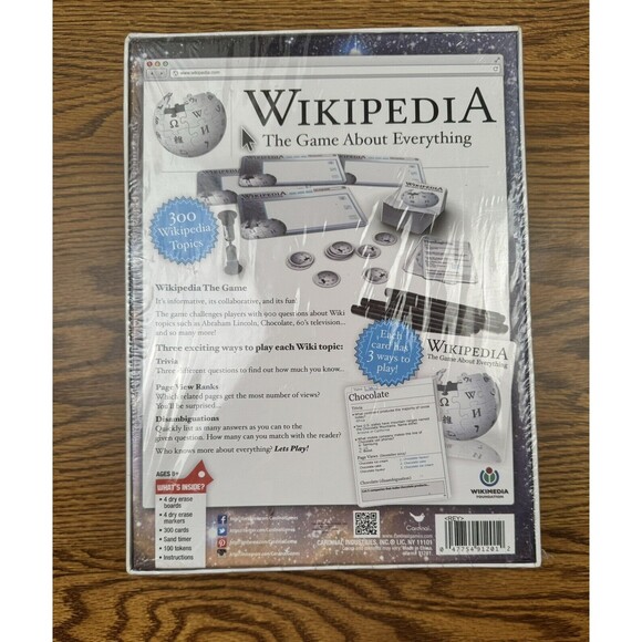 Trivia Game Wikipedia The Game About Everything Board Game teaching/Informative - Picture 4 of 5